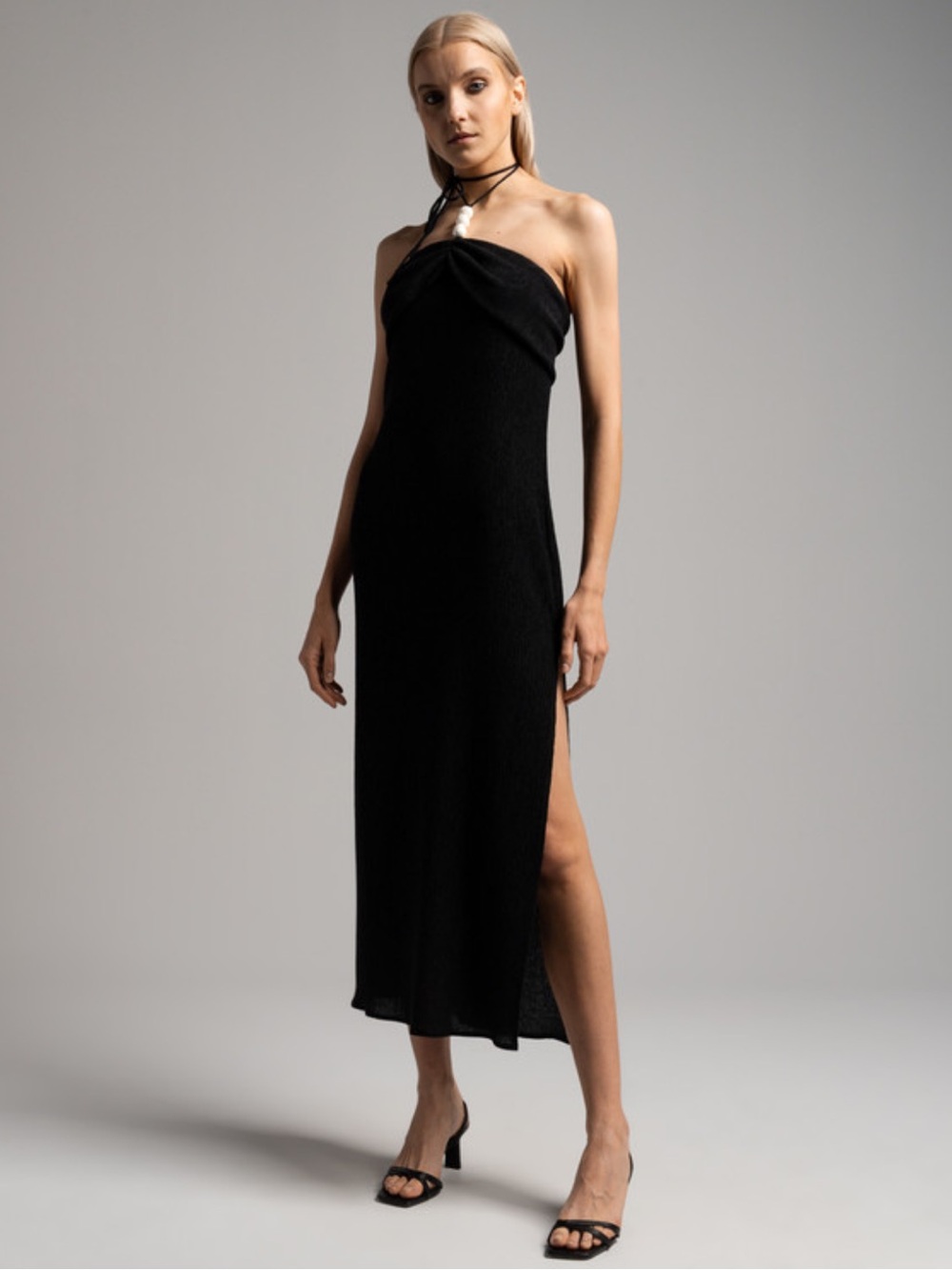 Magda Butrym Black Dress with Beads